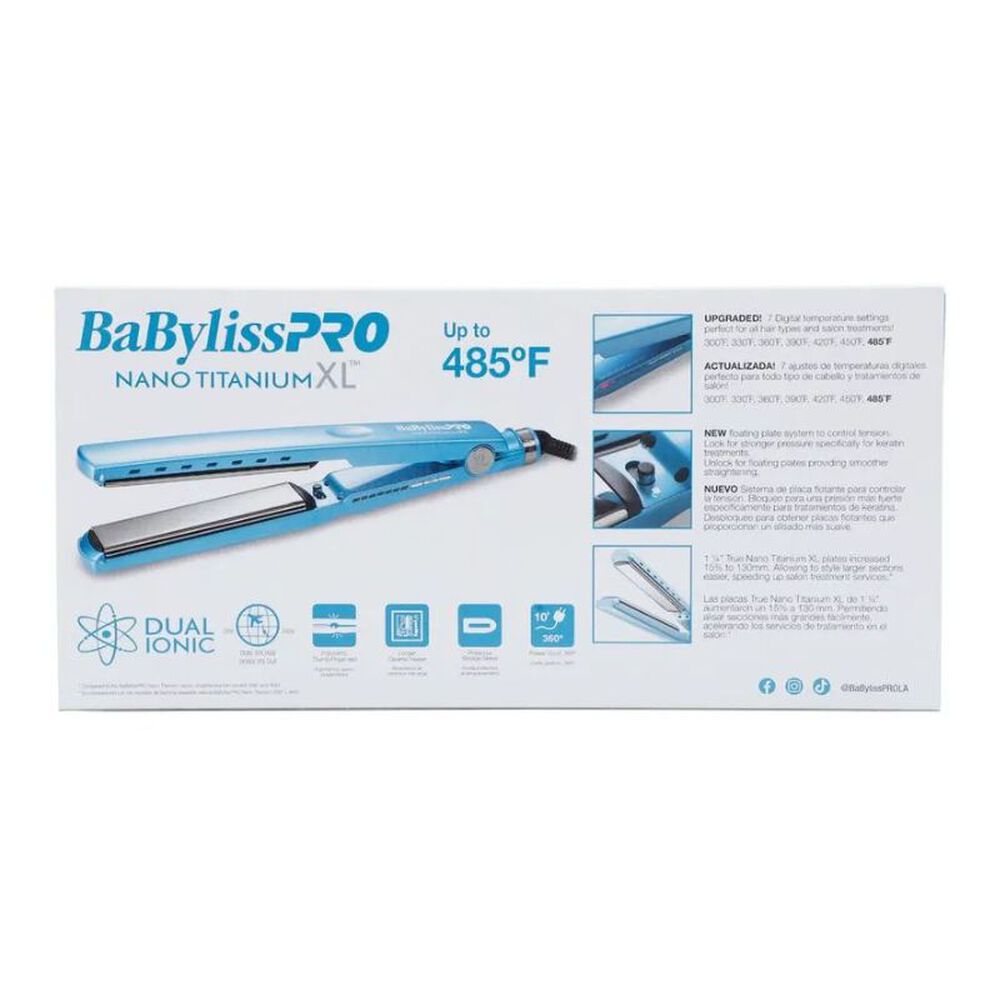 Plancha Babylisspro Xl Alisadora Titanium I&oacute;nica Digital 32mm Profesional image number 1.0