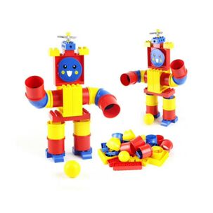 Juguete Robot Armable Con Bloques Y Tuberias Infantil