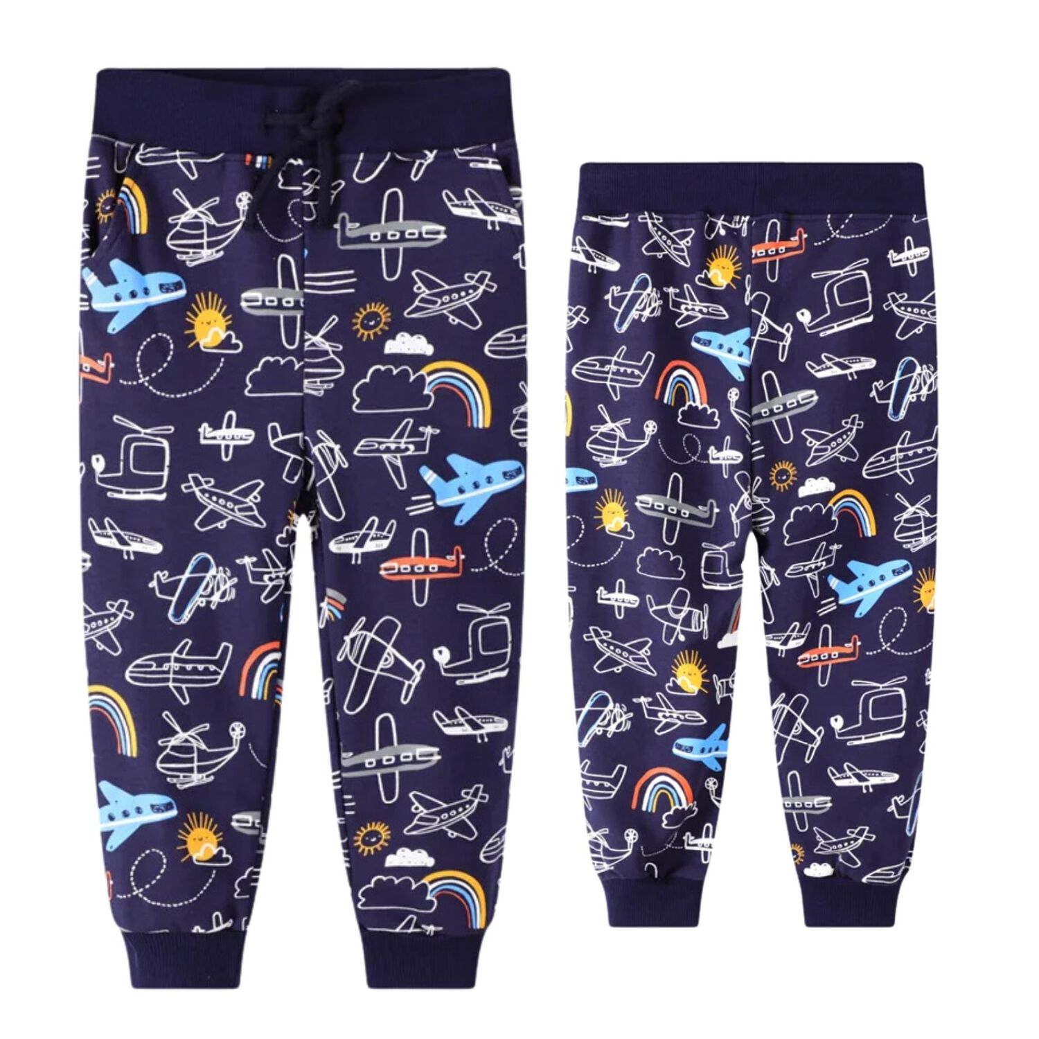Pantal&oacute;n Buzo Ni&ntilde;o 100% Algod&oacute;n Jump Kids Azul Oscuro Aviones image number 0.0