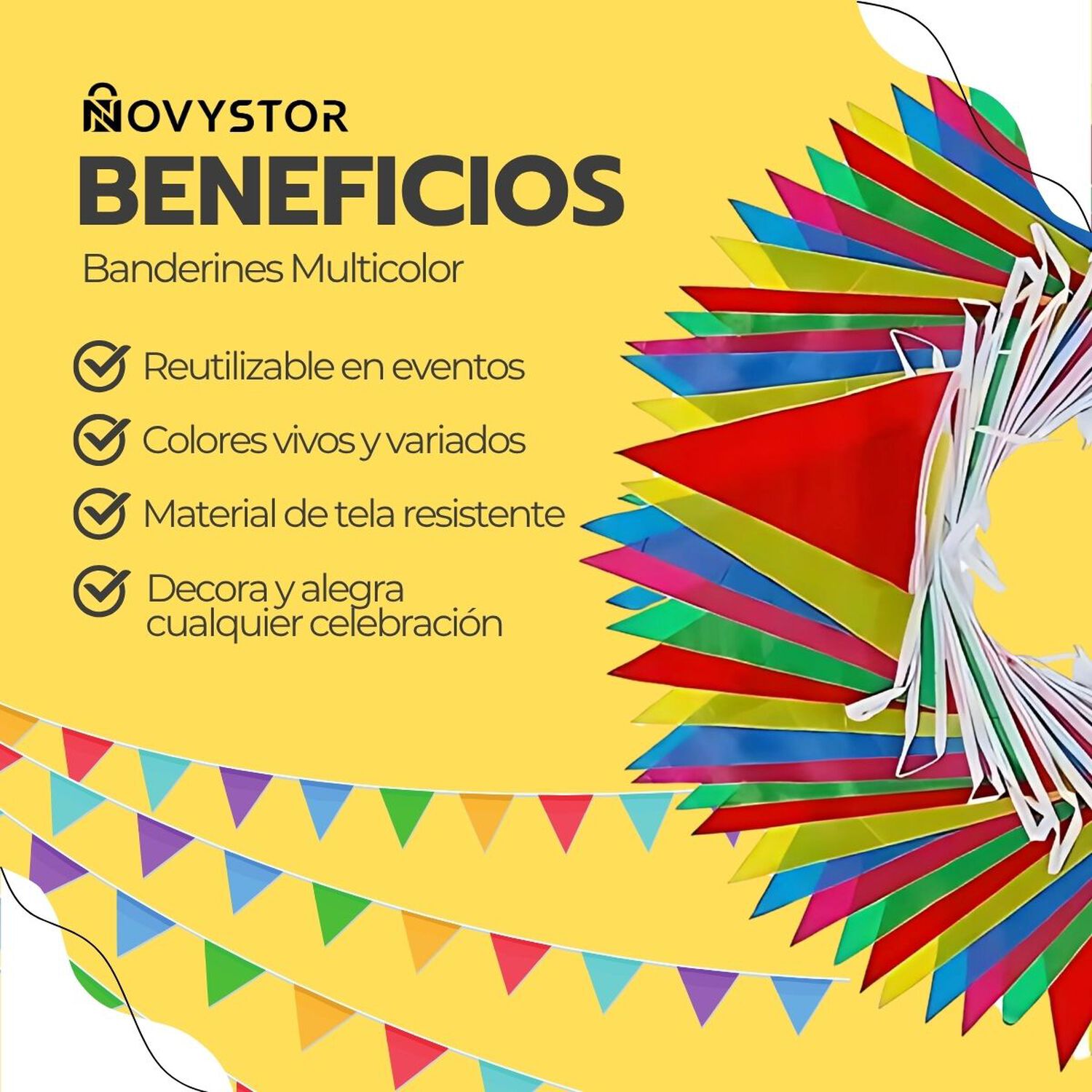 Banderines Multicolor 80mm X150 Para Fiestas Y Cumplea&ntilde;os image number 2.0