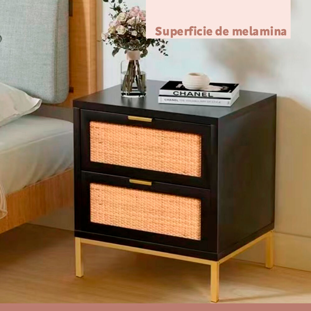 Velador Rattan Dark Dos Cajones image number 4.0