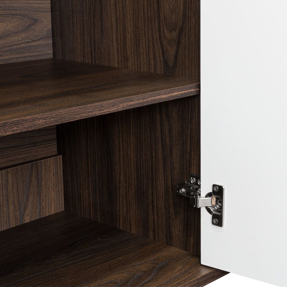 Arrimo Con 4 Puertas Y 4 Repisas Fm-001b Blanco Y Caf&eacute; Oscuro image number 6.0