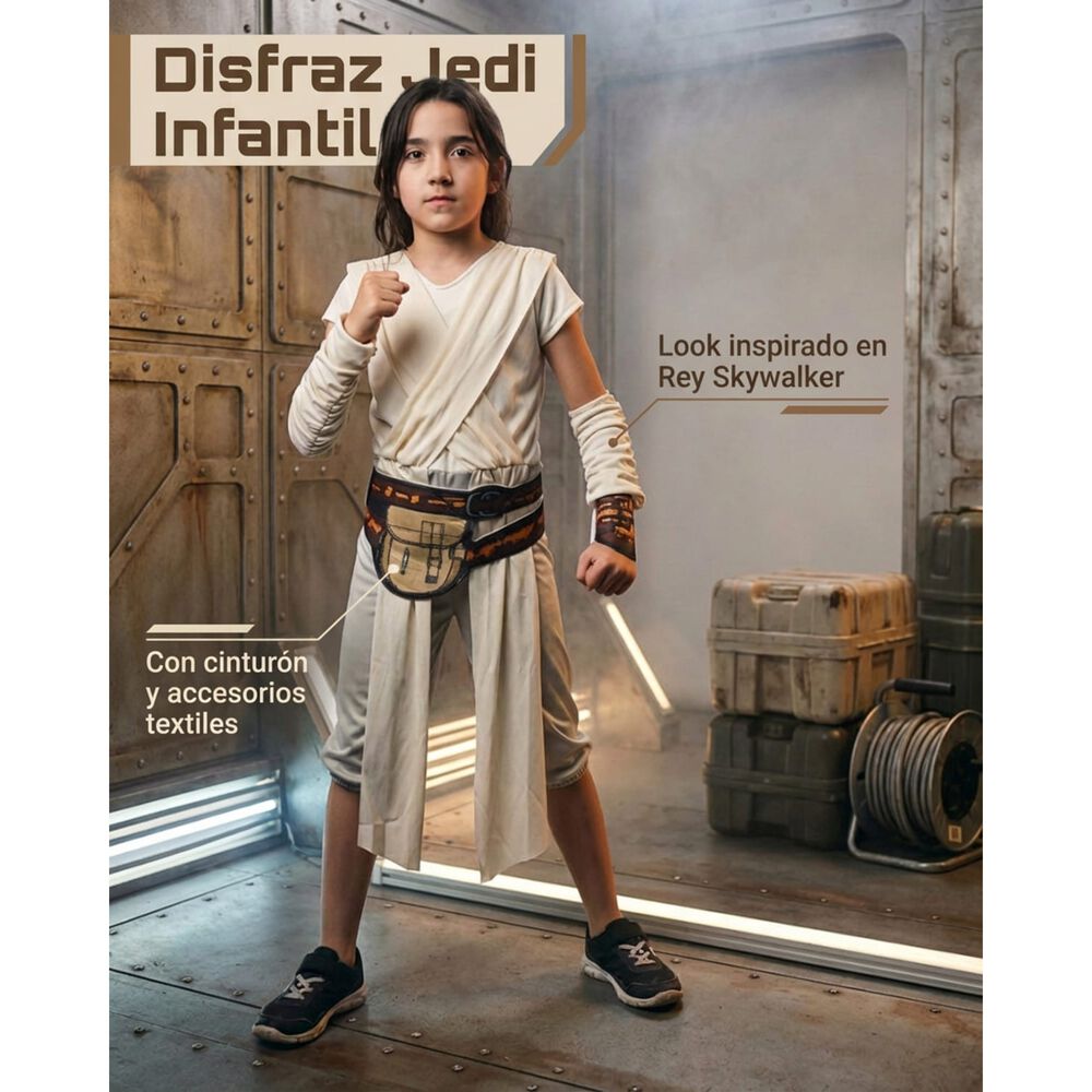 Disfraz Infantil Rey Skywalker Jedi Star Wars image number 8.0