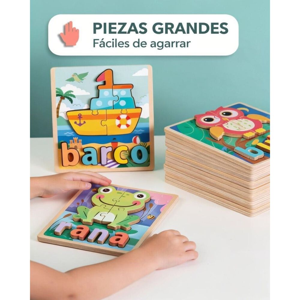 Pack 4 Rompecabezas 3d Animales Educativo image number 3.0