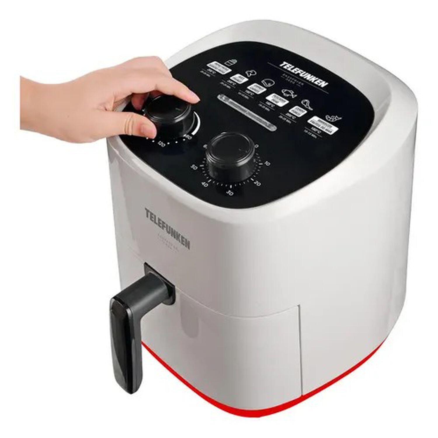 Freidora De Aire Telefunken Easyfryer 3600 Blanco Negro image number 4.0