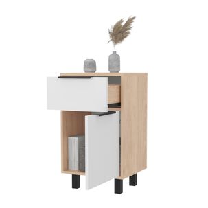 Velador 1 Caj&oacute;n 1 Puerta Fm-002a Caf&eacute; Claro