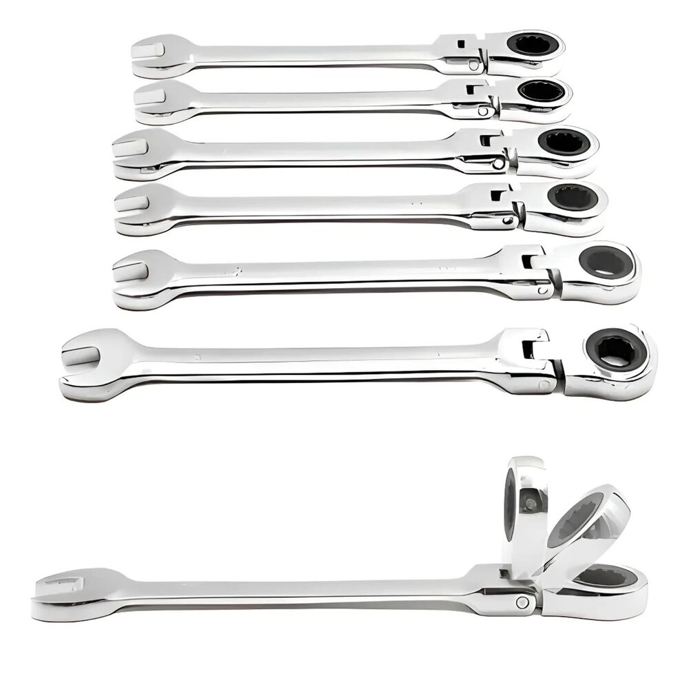 Juego 7 Llaves Combinadas De Trinquete De Cabeza Flexible image number 4.0