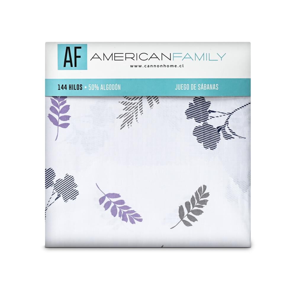 Juego De Sábanas American Family Asfen / 2 Plazas / 144 Hilos image number 3.0