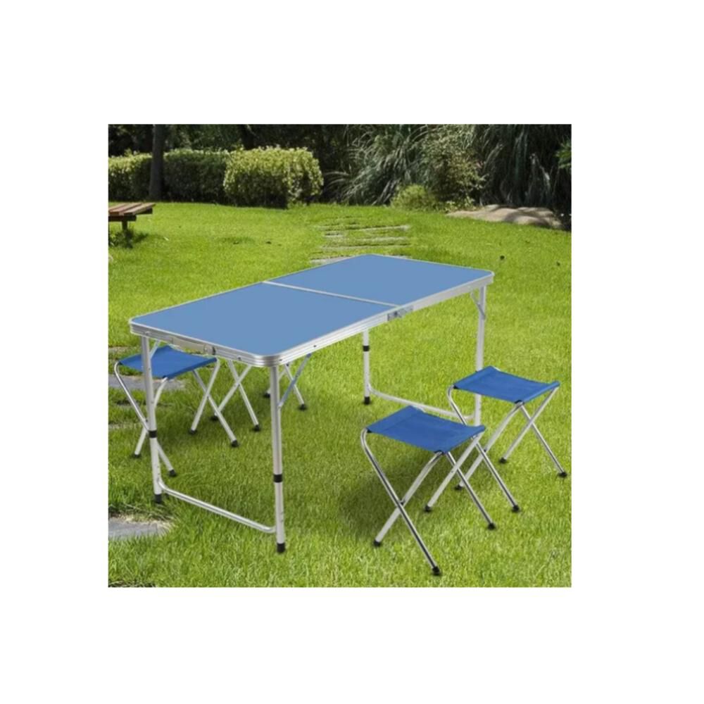 Mesa Plegable Portátil 4 Sillas De Aleación Aluminio Camping image number 5.0
