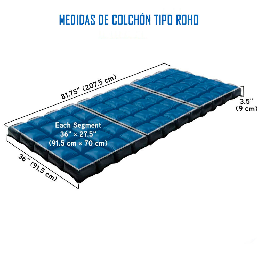 Colchon Antiescaras Flotacion Seca 3 Secciones Con Funda image number 3.0