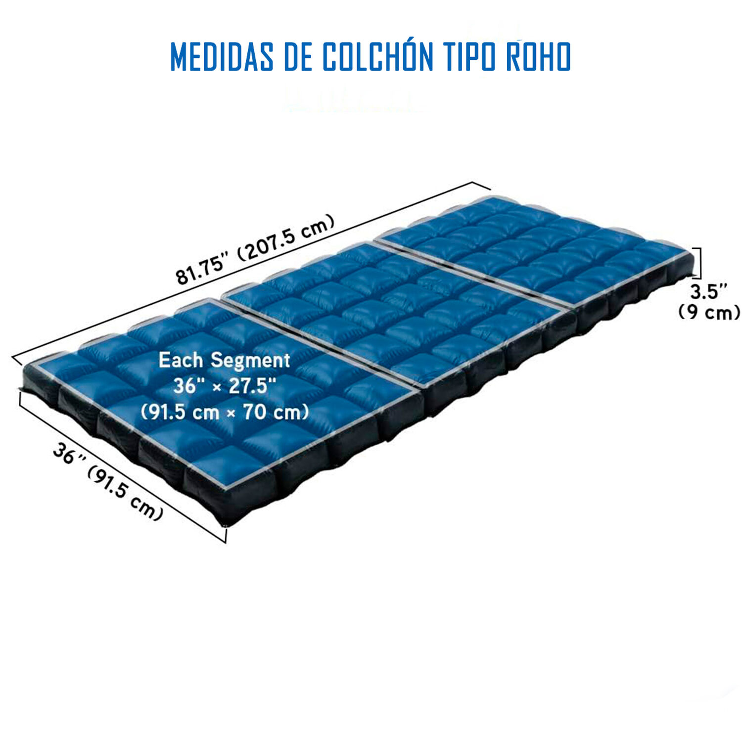 Colchon Antiescaras Flotacion Seca 3 Secciones Con Funda image number 3.0