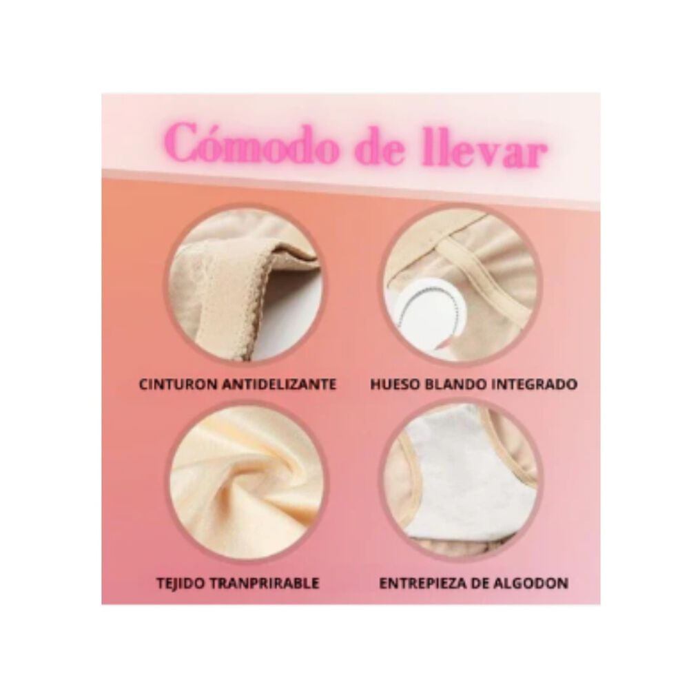 Faja Short Reductora Calzón Invisible Moldeador Cintura Alta image number 7.0