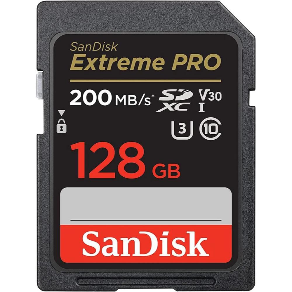 Tarjeta Sd 128gb Extreme Pro R200mb/s - W90mb/s 633x Sandisk image number 0.0