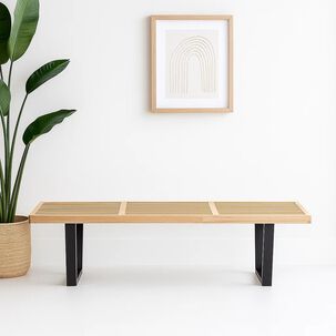 Banqueta De Madera Y Metal George Nelson 160cm