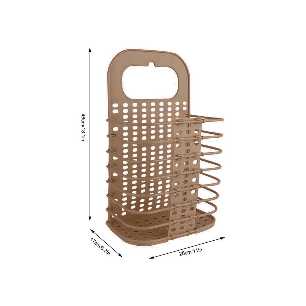 Cesta Ba&ntilde;o Lavander&iacute;a Plegable Caf&eacute; 46x27x15 Cm image number 2.0