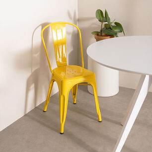 Silla Metal Tolix Amarillo