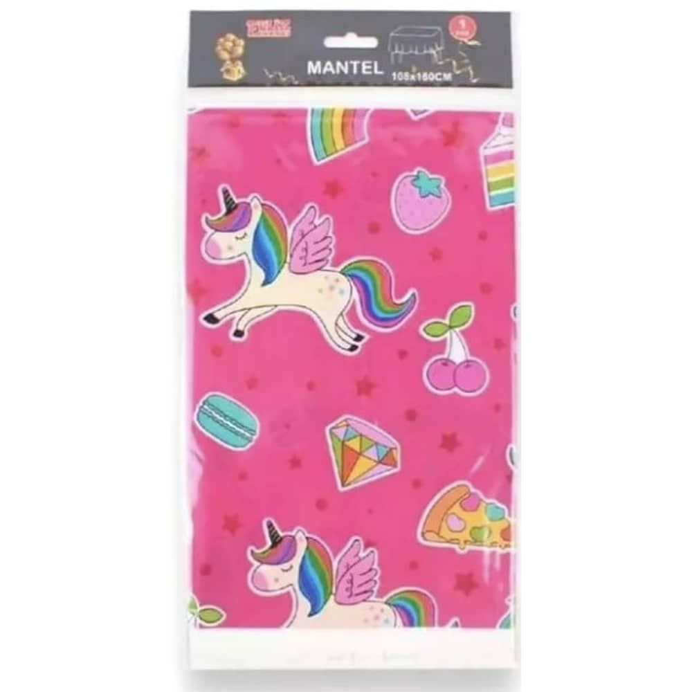 Mantel Cumplea&ntilde;os Dise&ntilde;o De Unicornio 108x180 Cm image number 1.0