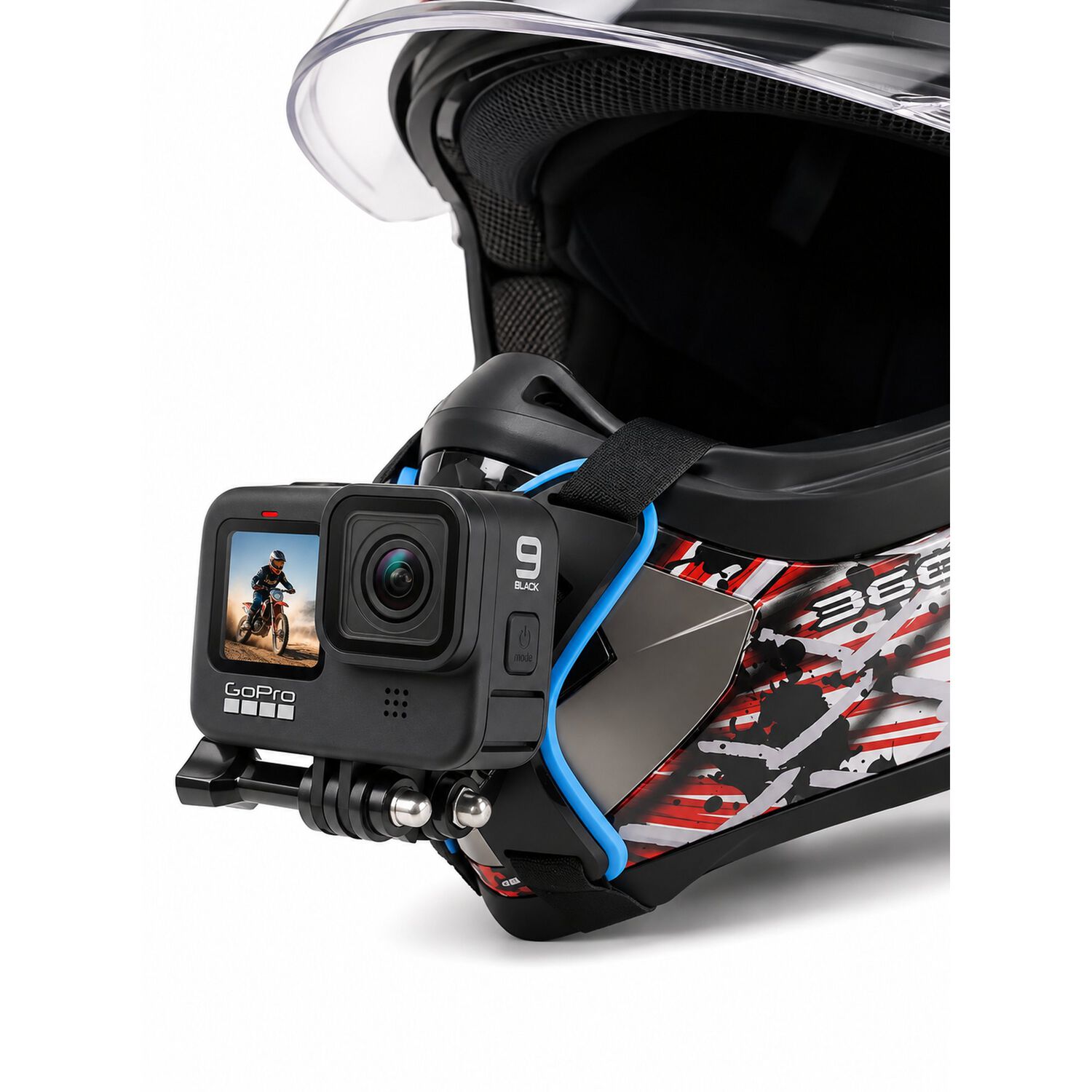 Soporte Barbilla Para Casco Gopro C&aacute;mara Deportiva Negro image number 5.0