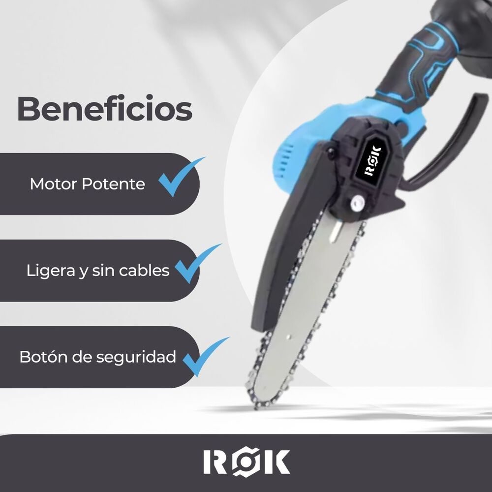 Motosierra De Mano Eléctrica Inalámbrica De 6" + 2 Baterías image number 3.0