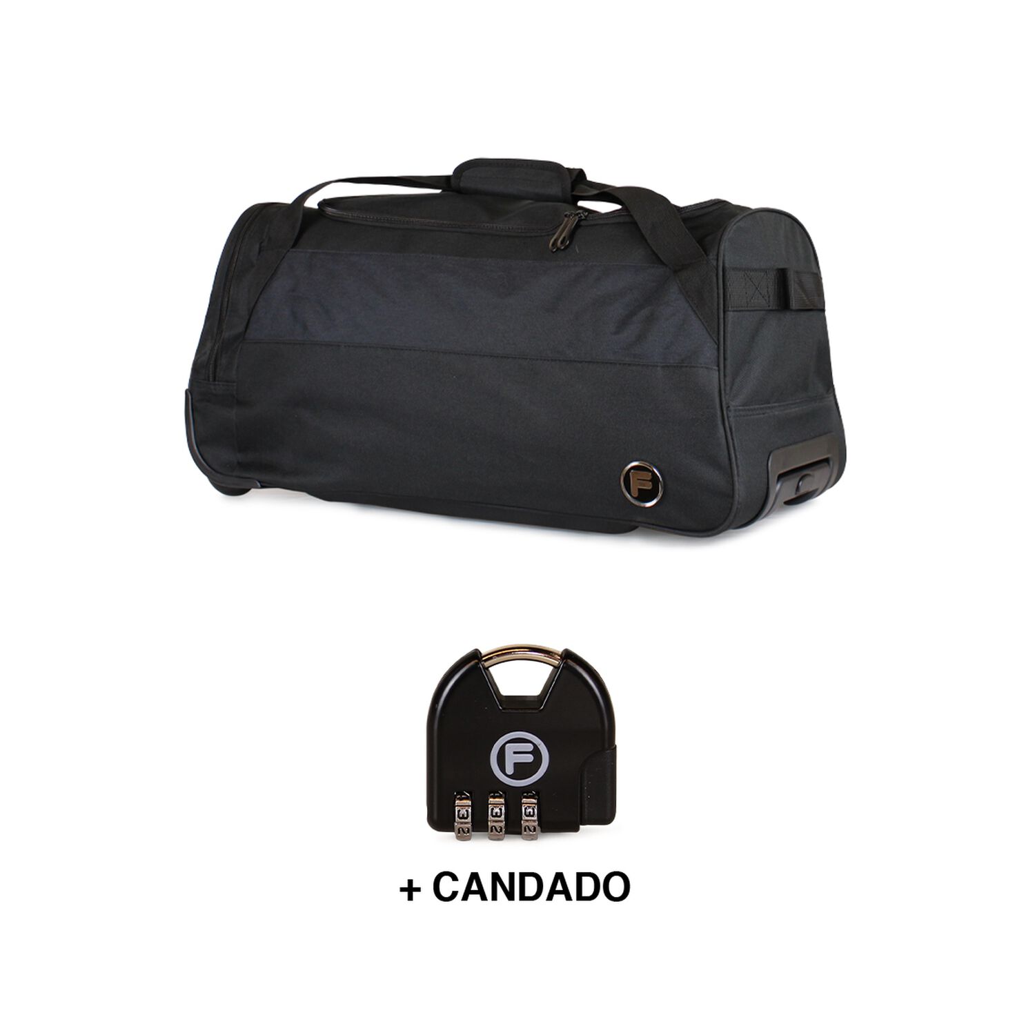 Bolso De Viaje Con Ruedas Kross M 89 Lts Negro + Candado F image number 1.0