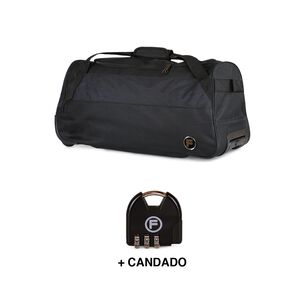 Bolso De Viaje Con Ruedas Kross M 89 Lts Negro + Candado F