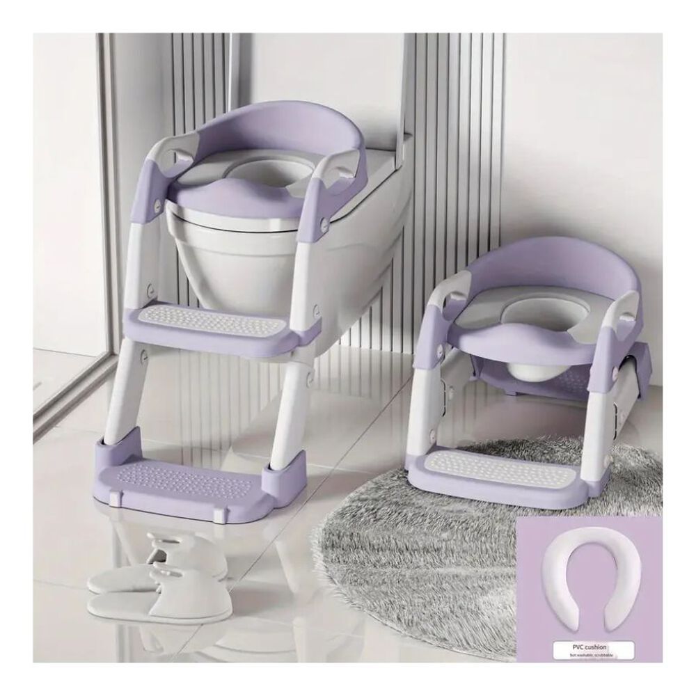 Asiento De Ba&ntilde;o Plegable Multifuncional 3en1 Infantil Morado image number 1.0