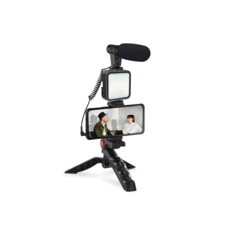 Kit De Grabación Con Micrófono Luz Led Y Soporte Trípode image number 0.0