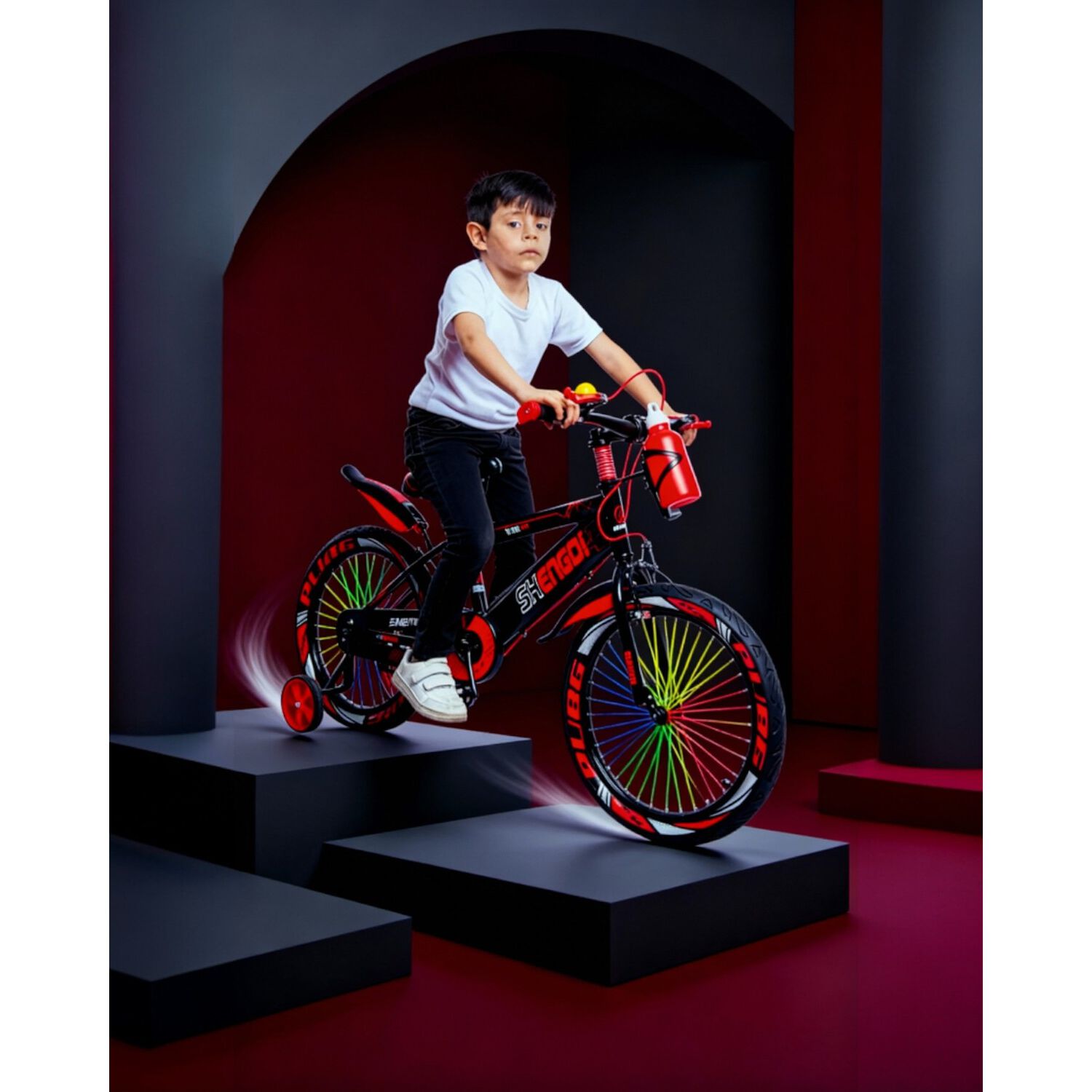 Bicicleta Infantil Veloflash Aros Ni&ntilde;o Ni&ntilde;a Con Botella image number 1.0