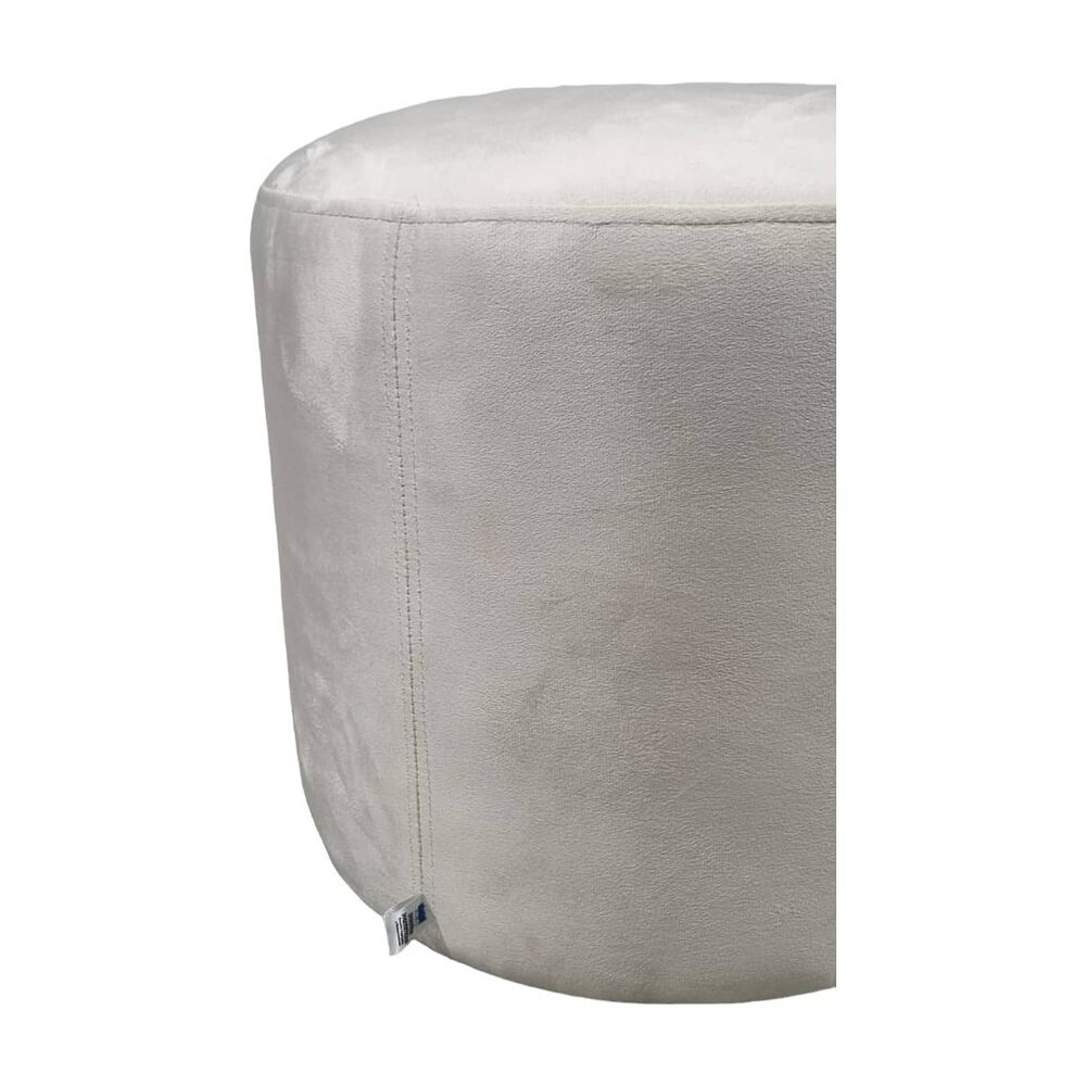 Pouf Redondo Felpa Crudo image number 2.0