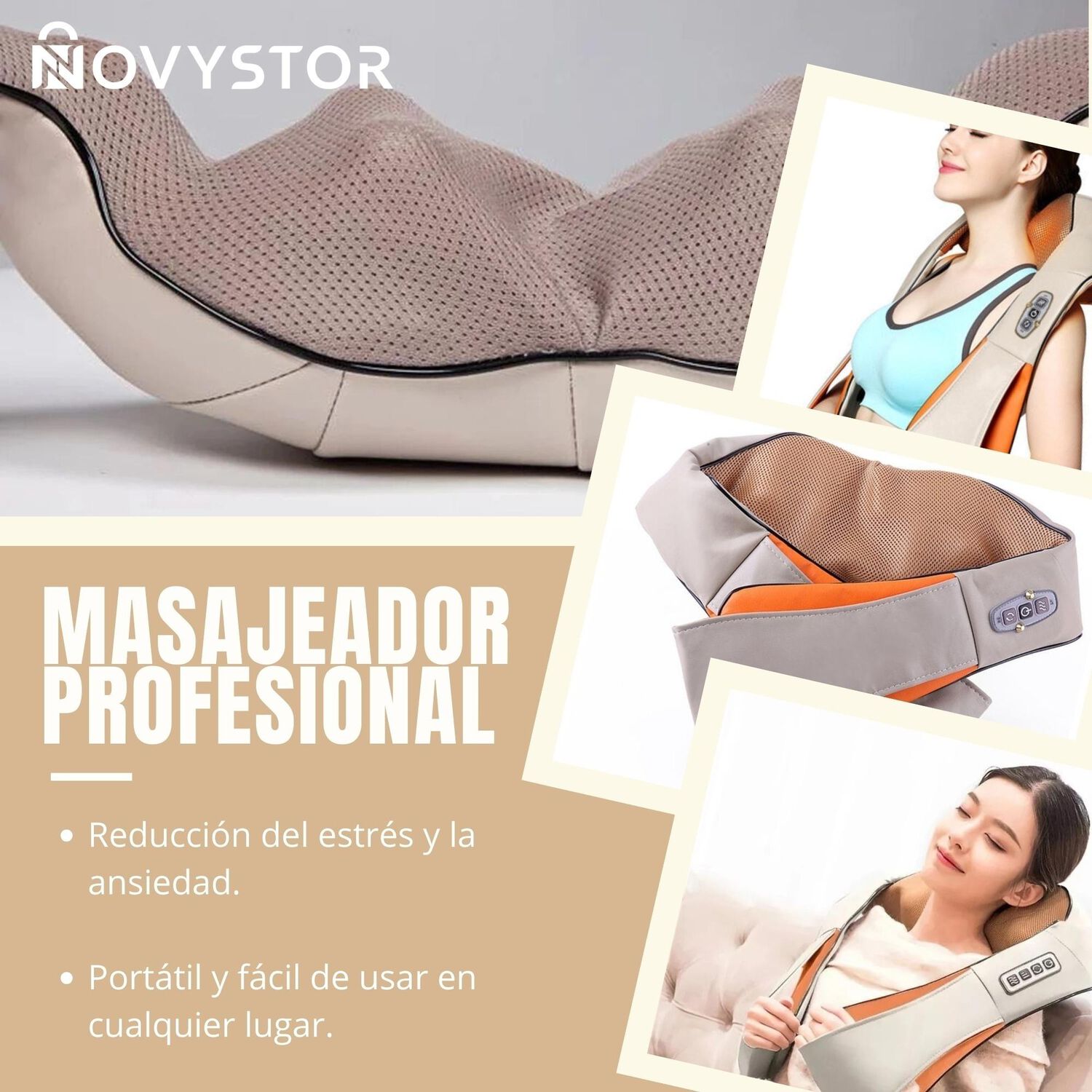 Masajeador Profesional De Espalda Hombro Cuello Relajaci&oacute;n image number 1.0