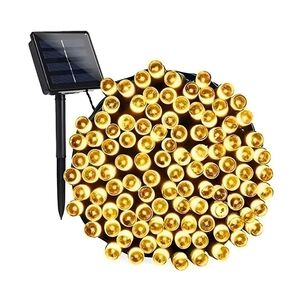 Luces Guirnalda Solar 10 Metros 100 Led C&aacute;lida Navidad