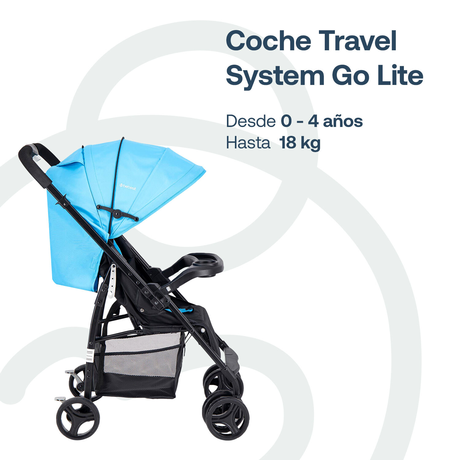 Coche Travel System Go Lite Azul image number 1.0