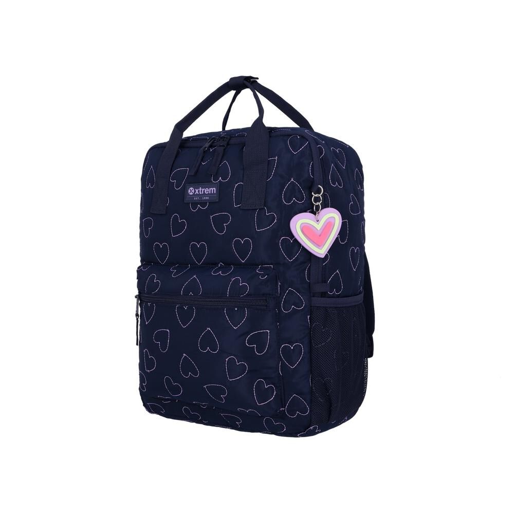 Mochila Notebook Xtrem Leia 6xt Corazones Azul 15" image number 1.0