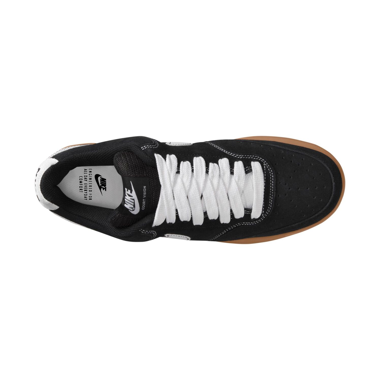 Zapatilla Nike Court Vision Low Fl Hombre Negro image number 5.0