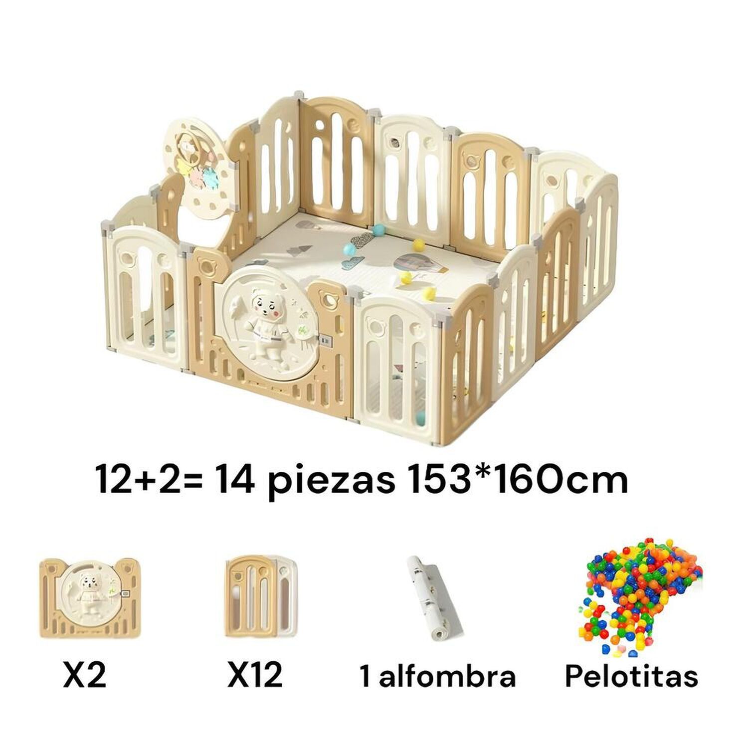 Corral Beb&eacute; 153x160cm Con Accesorios Lubabycas image number 3.0