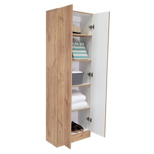 Closet 2 Puertas 5 Repisas Fm-010c Caf&eacute; Claro