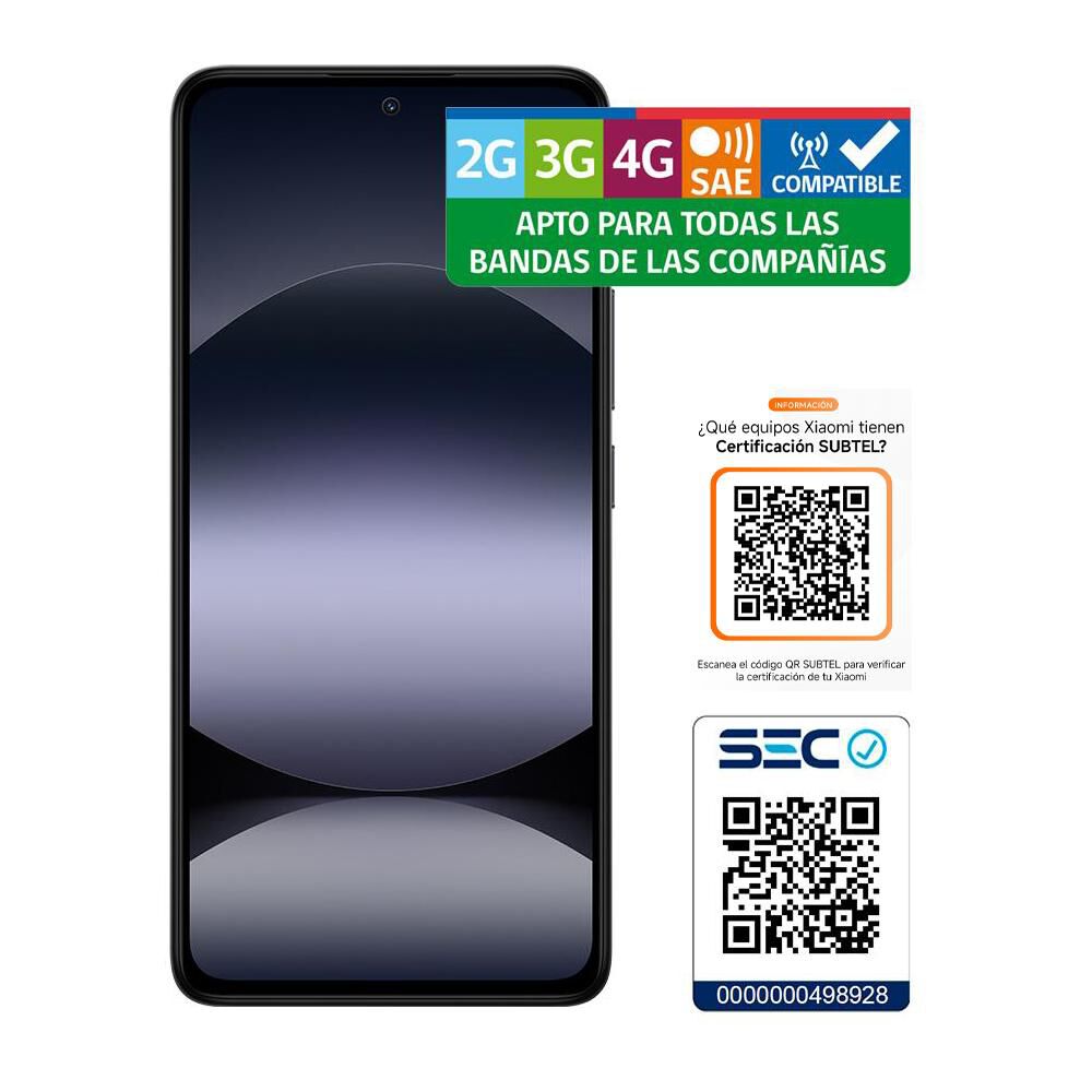 Smartphone Xiaomi Redmi Note 14 / 256 GB / Negro / Liberado image number 10.0