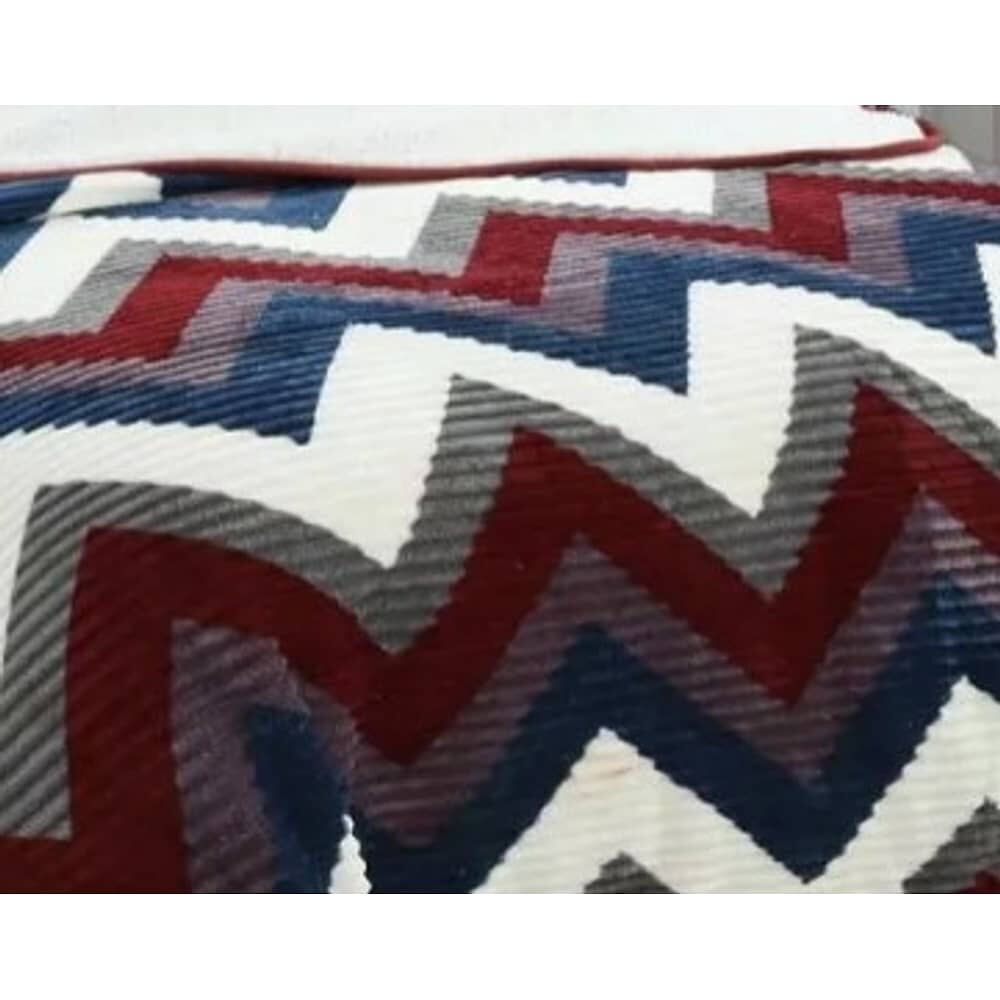 Manta Frazada T&eacute;rmica Chiporro Fundas Almohada 2 Plazas. Rojo Azul image number 2.0