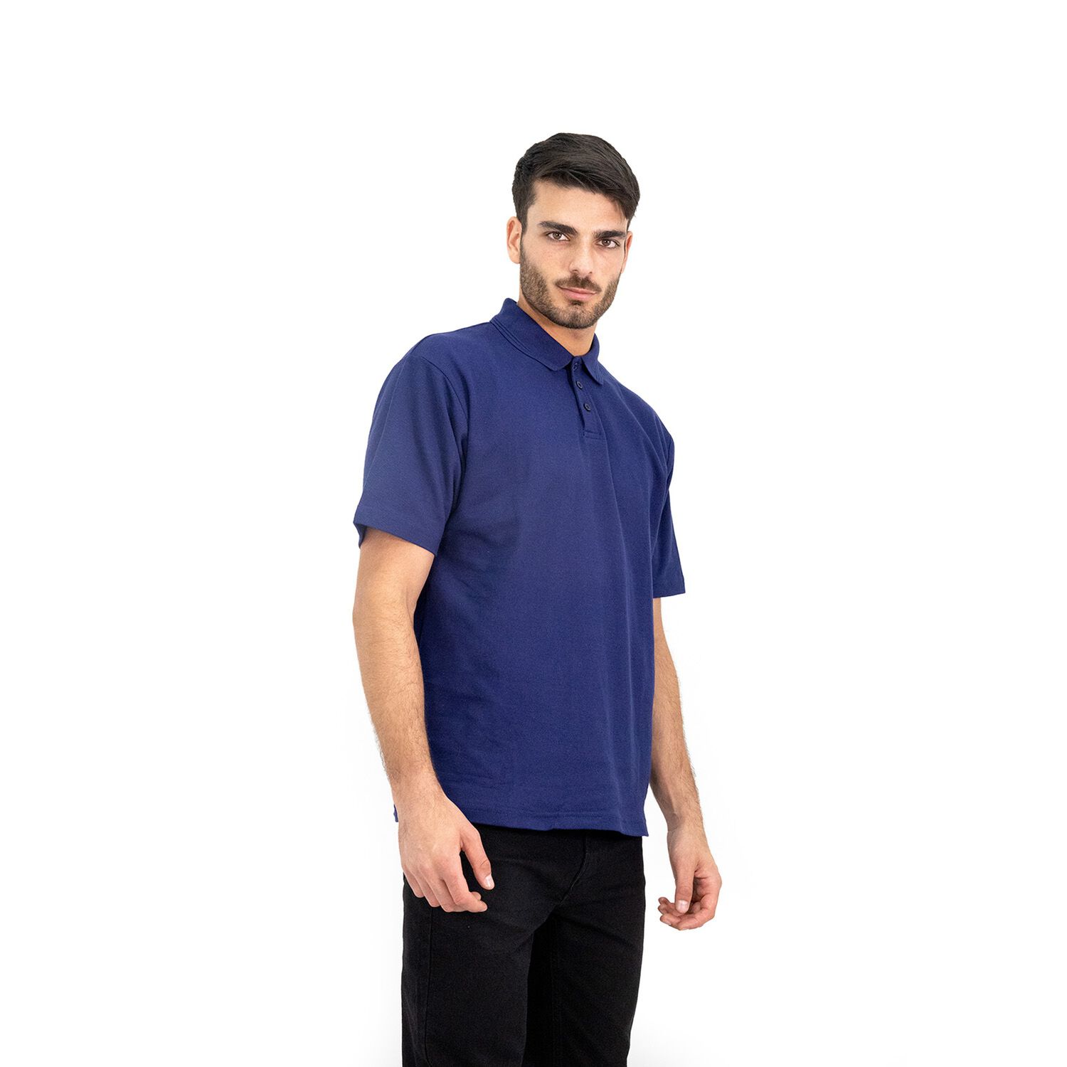 Polera Pique Quebec Manga Corta Azul Hombre image number 1.0