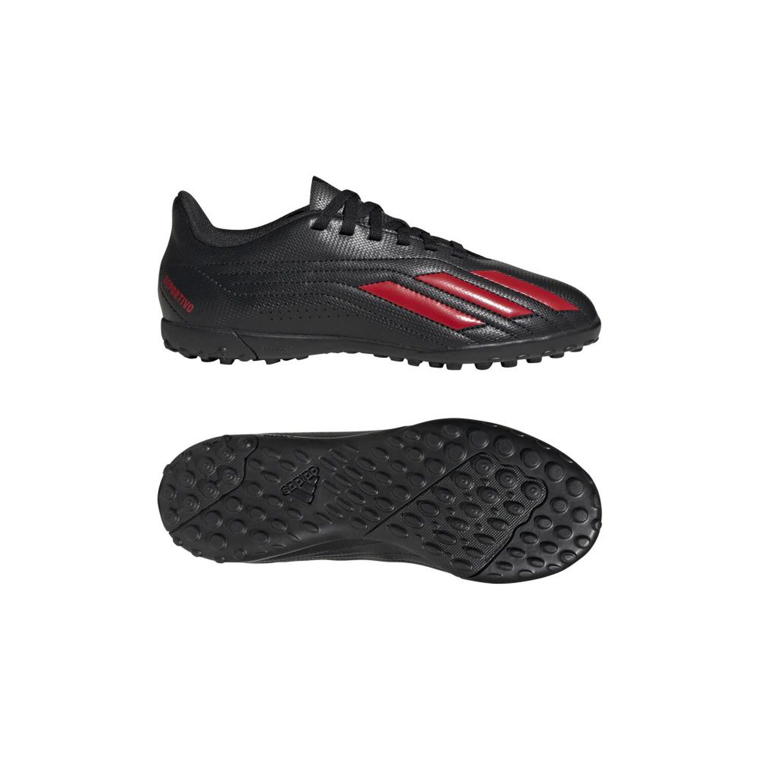 Zapatilla F&uacute;tbol Ni&ntilde;o Adidas Deportivo Ii Tf J Negro image number 7.0