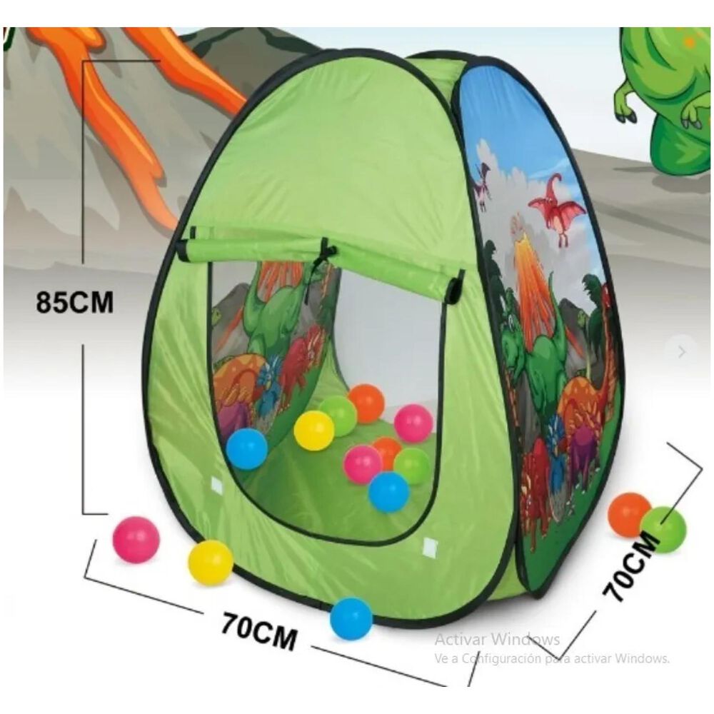 Juguete Carpa Plegable Con Pelotas Infantil Dinosaurios image number 1.0