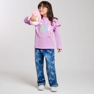 Polera Manga Larga Cuello Redondo Niña Topsis