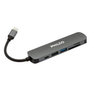 Adaptador Multipuerto Philco Usb-c (hdmi, Usb, Sd/ Microsd)