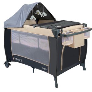 Cuna Playard Sagitta Beige + Colch&oacute;n De Espuma