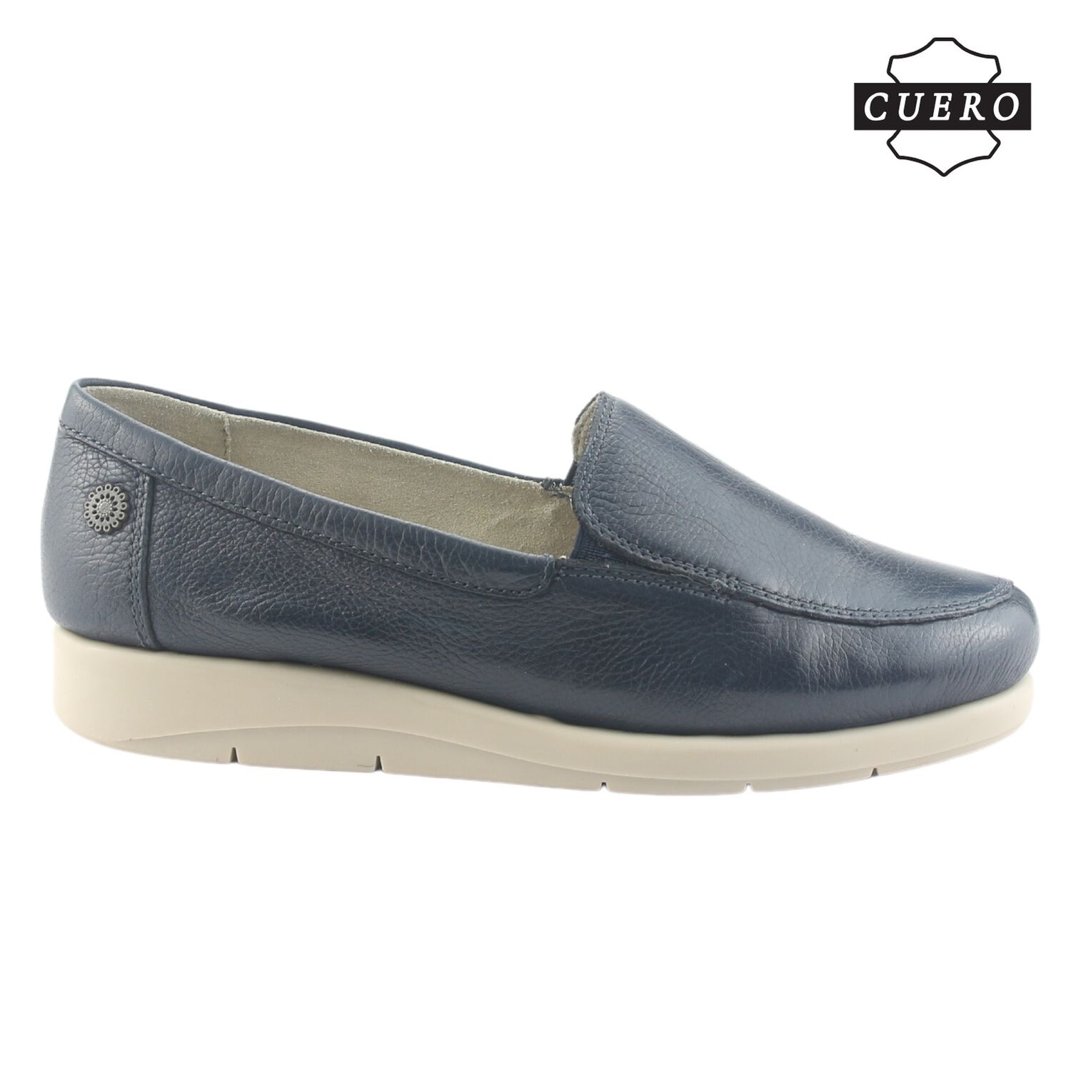 Mocasin De Cuero Chalada Mujer Cira-1 Azul Casual image number 1.0
