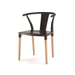 Pack 4 Sillas De Comedor N&oacute;rdicas Polipropileno Patas Madera
