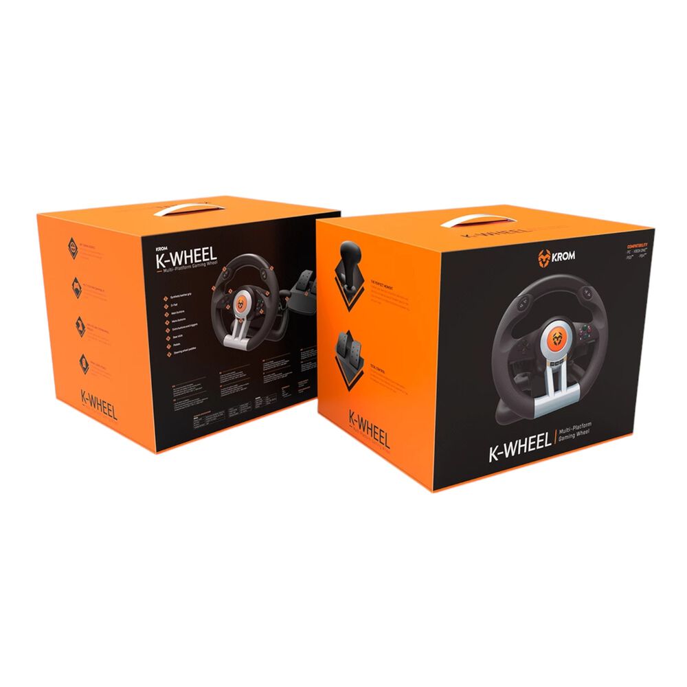 Kit Volante Con Pedales Krom K-wheel Premium Ps4 Xbox One Pc image number 2.0