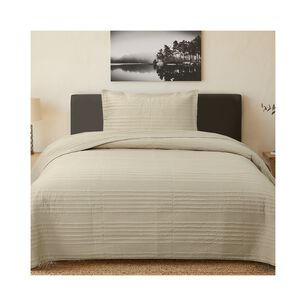 Quilt Andes Stripes Beige 1.5 Plazas