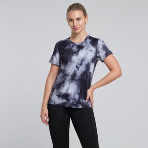 Polera Deportiva Estampada Manga Corta Cuello Redondo Mujer Wetland