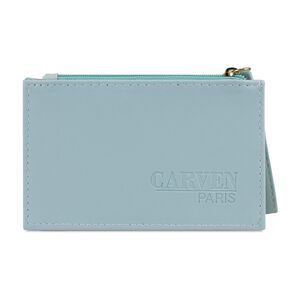 Tarjetero Billetera Mujer Con Monedero Suny Celeste Carven Paris